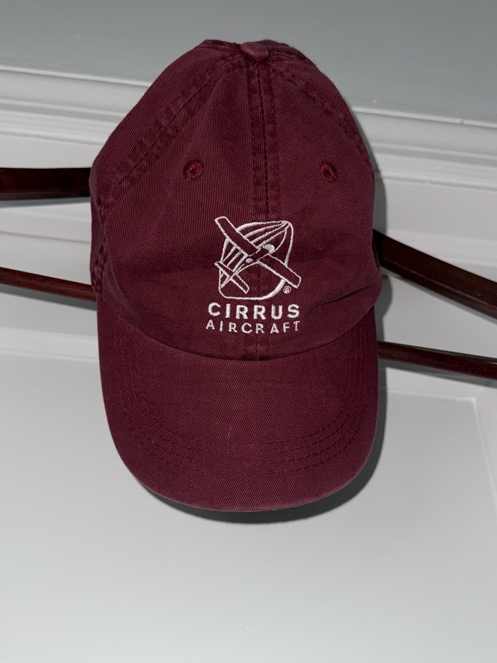 NWT Cirrus Aircraft Maroon Logo Baseball Cap